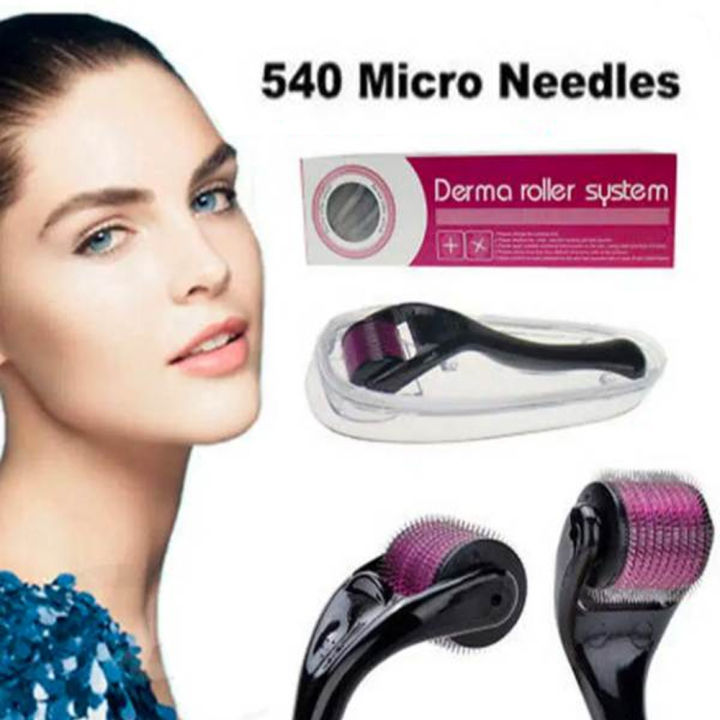 Skin Therapy 2.5mm Size Derma Roller With 540 Micro Needle For Smooth % Clean Face And  Help To Regrowth In Hair