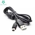 USB 2.0 A to Mini B 5-Pin Data Sync Cable Black. 