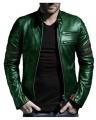 Green - Leather Jacket For Men. 