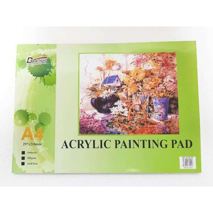 Acrylic Painting Paper Pad A-4 size 300GSM/10 Sheets a4 sketch book painting pad