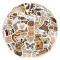 60/120Pcs Aesthetic Stickers Retro Ins Notebook Water Cup Stickers Cute Student Ledger Stickers. 