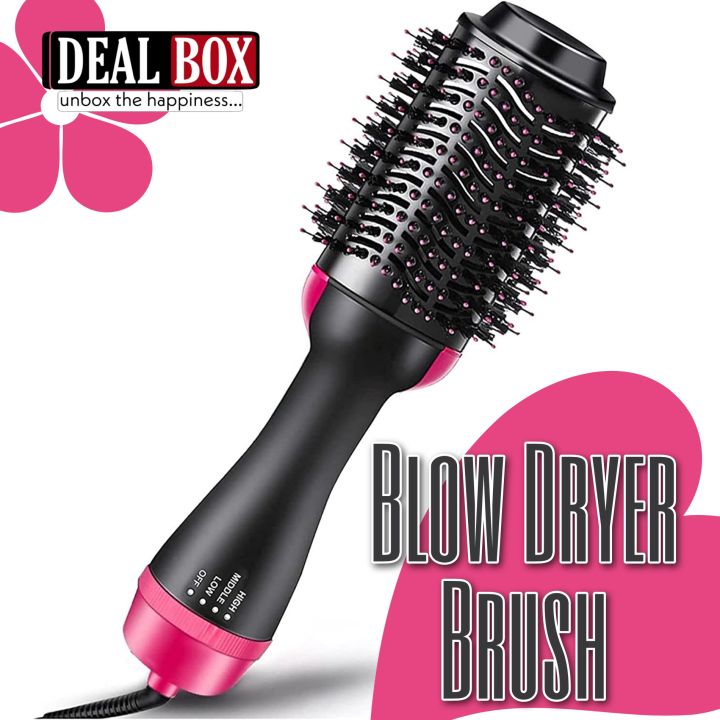 One Step Blow Hair Dryer and Volumizer Brush Hot Air Brush Hair Styler for Straightening Curl 1000W Comb