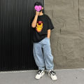 Wholesale Spiderman Face Change Sequin Boy Short Sleeve T-Shirt Summer Cotton Cartoon Flip Parent-Child Top. 
