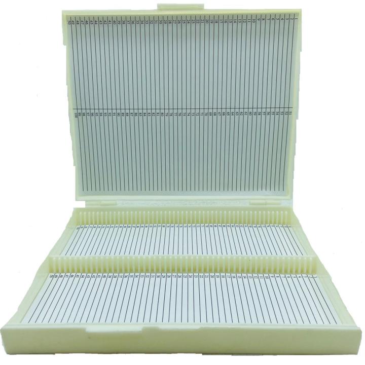 Glass Slide Box Plastic, Glass Side Trays, Glass Slide Holders, Glass Slide Jar (For 100 Slides)