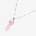 Pendant Necklace Faux Crystal Stone Faux Crystal Stone Necklace. 