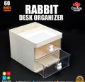 Kawaii Rabbit Desk Organizer with Multiple Slots – Perfect for Organizing Stationery, Remotes, and Supplies. 