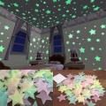 Night Glowing Stars-Home Decor-Glow in the Dark Stars For Kids Room- Pack Of 100. 