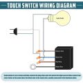 Touch Lamp Switch 2 Pack,Touch Lamp Control Module for Dimmable LED,Bulbs,Lamp Switch Replacement Kit with Wiring Caps. 