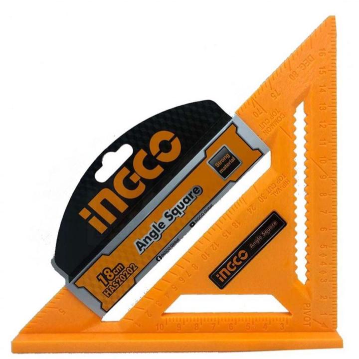 INGCO%20Angle%20Square%207x7"%20Beveled%20edge%20,%20speed%20square%20,%2090%20Degree%20Positioning%20Squares%20,Right%20Angle%20,%20Triangle%20Ruler%20-%20Image%202