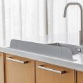 1pc Silicone Sink Splash Guard - Heavy-Duty Water Splash Barrier, Adjustable Height & Fit Sinks, Dishwasher- Splash Stopper, Barrier for Dishwashing & Rinsing. 