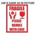 Fragile Warning Stickers for Sensitive Products Handle With Care. 