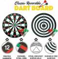 Dart Board Size 12" , 17" Dart Board For Adults Kids Double Sided Dartboard Game with 4 Darts Set (Small) and with 6 Darts Set (Large). 