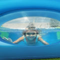 5.5 Ft Bestway Inflatable Rectangular Window Swimming Pool For Kids Summer Season Pools Party With Inflatable Pool, Family Fun Indoor & Outdoor Kids Water Games Swim Play Bath Pool  Windows Pool & Enjoy Summers Swimming Pool For Toddler & Kids Code: 51132. 