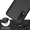 Vivo Y20 Matte Black TPU Case Slim Flexible Shockproof Back Cover with Anti-Slip Finish. 