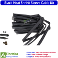 8 Meter Heat Shrink Sleeve Kit 1mm–8mm Black Heat Shrinkable Tube Wrap for Electrical Wires, Cables, Insulation & Repairs by Electrica. 