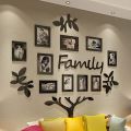 New Big Family Tree Photo Frame 3D Wooden wall Decor 3mm Thickness Wooden Wall Art - Removable Family Photo Frame Tree Wall Art Picture Home Décor - Big Family Tree with 13 Frames. 