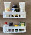 Plastic Multipurpose Kitchen Bathroom Shelf Wall Holder Wall Mounted Shelf for Bathroom. 