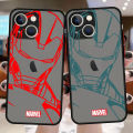 Marvel Iron Man color phone case for iPhone 11 pro Max 12 mini 13 se 7 8 6 s Xs X XR 14 15 plus 14Promax 6 shockproof soft cover. 