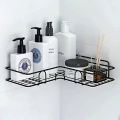 shower caddy rack with hanger,adhesive metal wall-mounted storage for bathroom, basket without drilling, specially designed for, bedroom, living room and kitchen. 