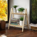 New Wooden Plant Stand 2tire & 3Tier Foldable Flower Pot Display Solid Wood Floor Shelf Rack Two-Three layer Storage Balcony Folding Flower Stand. 