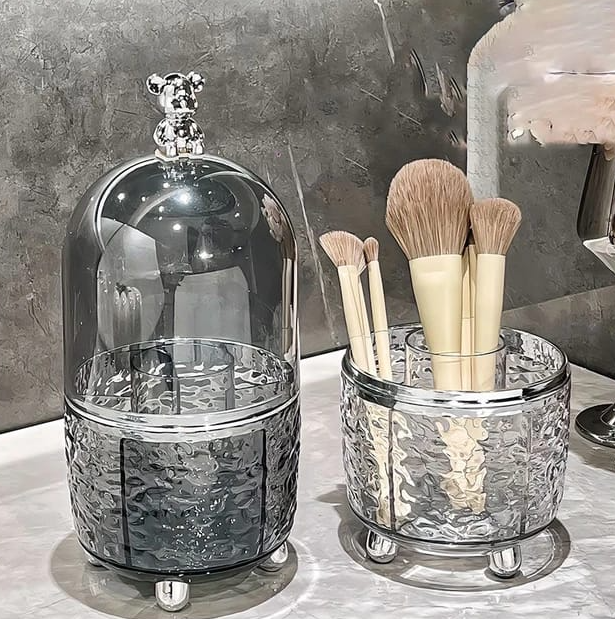 AJM%20%20%20Luxury%20360%20Degree%20Rotating%20Makeup%20Brush%20Holders,%20with%20lid%20clear%20makeup%20brush%20organizer%20holder%20caddy,Rotating%20Dustproof%20Make%20Up%20Brushes%20Container%20with%20Clear%20Acrylic%20Cover,for%20Lipsticks,%20Bathroom%20Vanity,%20Dresser%20-%20Image%202
