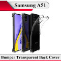 Samsung A51 Back Cover Transparent Extra Bumper Anti Shock Soft Crystal Clear Case For Galaxy A51. 