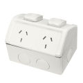Clipsal Double Weatherproof Powerpoint Outdoor Power Outlet 10A GPO WSC227/2-RG. 