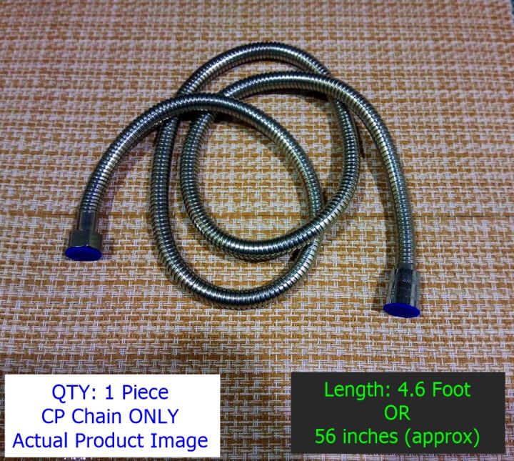 Muslim Shower Chain Pipe - Bath Hand Shower Steel Pipe  ( CP Chain ) - 1 Piece