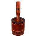 Chatu Watta Hand Painted , Wooden Mortar and Pestle,  custom Dori Danda chattu wata wooden, standard size chatu wata, totaly wooden handmade chatu watta. natural wood chatu wata. 