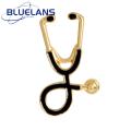 Bag Brooch Creative Cartoon Stethoscope Smooth Edge Lapel Pin. 
