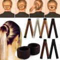 3 Hair Bun Maker, Easy Fast Snap Roll Bun Tool, Original Magic Bun Tool, Donut Hair, Perfect Bun Makers, French Twist Donuts for Updos Kids Women Ballerina Bun Shaper Easybun - Brown. 