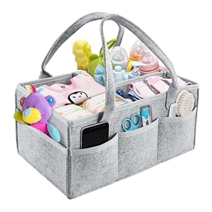 Baby Diaper Caddy Organizer, Foldable Storage Bag