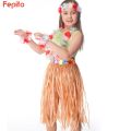 Hawaiian Grass Skirt 60cm Hula Skirt Lei Costume Luau Party Dance Beach Dress Up. 