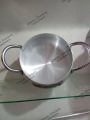 Silver Steel Cooking Pot (Pateli) (Degchi) ( Free GIFT Greater )1 Kg Meat  Matel Finished Made in Pakistan Cooking Pots Handel (Handi) (Kitchen Ware) (Kitchen Utensils). 