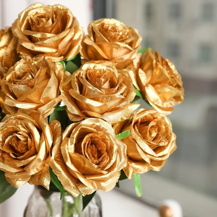 Artificial%20Rose%20Bunch%20Flower%20silk%20flower%20decor%20home%20ornaments%20decorative%20for%20wedding%20party%20flowers-Golden%20-%20Image%202