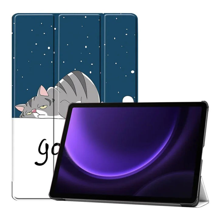 Stand case For Samsung Galaxy Tab S9 FE Case 10.9 inch SM-X510 SM-X516B Flip Stand Smart Cover for Galaxy Tab S9 FE Case +pen