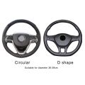 Leather Car Steering Wheel Cover for Peugeot 207 206 208 2008 2020 307 308 SW 3008 301 508 5008 Rifter Auto Accessories Interior(Purple). 