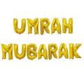 UMRAH MUBARAK FOIL BALLOON SET IN GOLDEN COLOR. 