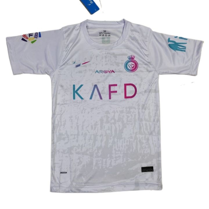 New alnasser cr7 white soccer jersey for adults