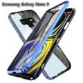 【 Miga Plaza 】 For Samsung Galaxy Note 9 Magnetic Case 360 Front+Back double-sided 9H Tempered Glass Case For Samsung Galaxy Note 9 Metal Bumper Case. 