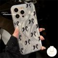 Couple Cartoon Retro Bowknot Pearl Case For Redmi 12 13 13C 14C A3 9C 12C A1 10 9 10C A2 10A 9T 9A Note 13 11s 11 9 8 12 10 10s Pro Max Poco X6 C65 M3 C61 Feather Yarn Cover. 