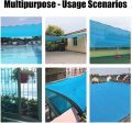 Blue Sun Shade Net , Shading rate (90% - 95%) High Quality with hooks on every 3 feet distance on sides and double stitched edge to edge borders with cotton nawar.. 