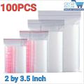 100PCS Resealable Air Tight Zip Lock Ziplock Shopper Transparent Plastic Seal Zipper Bags multiple sizes to choose from. 