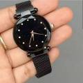 NEW stylish black crystal and magnet watch for girl and women. 