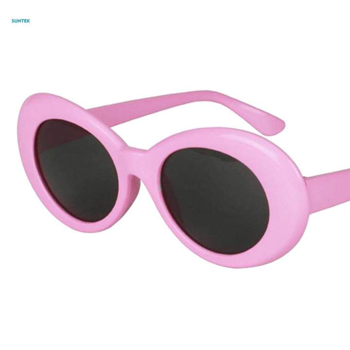 Pink Oval Clout Goggles Kurt Cobain Glasses Novelty Sunglasses Costume
