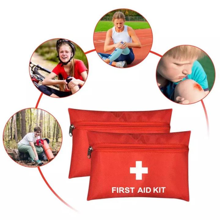 First Aid Kit Pouch, 7 Pieces Compact Waterproof Mini Emergency Bag