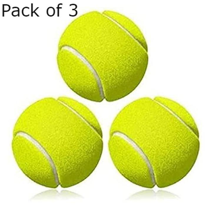 Hard Tennis Ball for Baseball/Cricket and Tennis, Yellow (Pack of 3), Rubber Tennis Ball for Cricket - Lightweight, Durable for Cricket / Tennis Ball Training for Men and Children Street Cricket