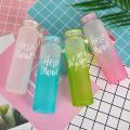 Water Bottle, Frosted Glass/Plastic Keeps Water Cold and Hot for Hours, Water bottle for Girls, Boys, Kids, Easy to Carry for Traveling, Walking, Hiking, School, Gym etc, 500ml.. 