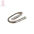 Lightweight Copper Ring Adjustable Heart Shape Women's Ring Stylish Punk Copper Jewelry for Birthday Gift Commute Solid Color Stainless Steel Finger Ring Exquisite Ring. 