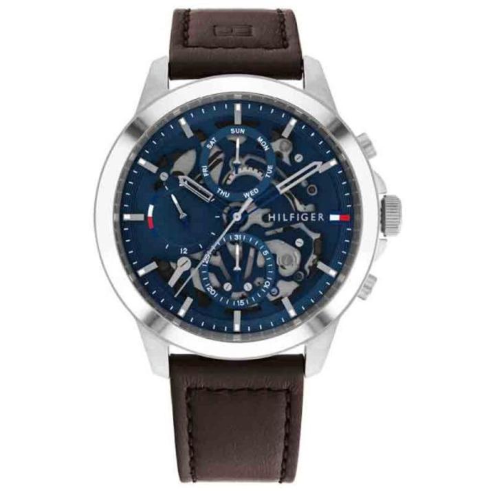 Tommy Hilfiger 1710476 Leather Strap Wrist Watch for Men’s